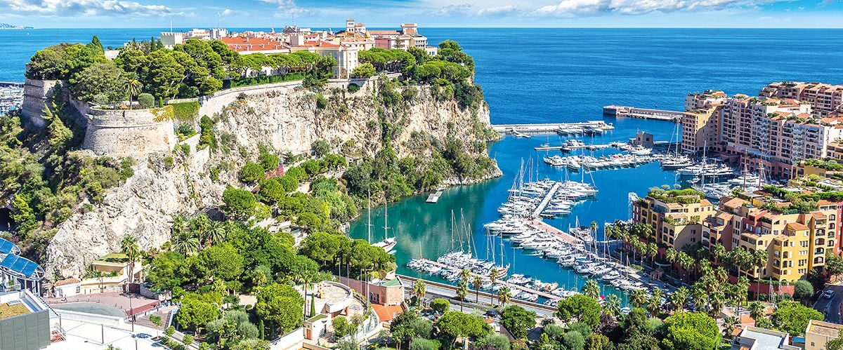 Panoramic,View,Of,Prince's,Palace,In,Monte,Carlo,In,A