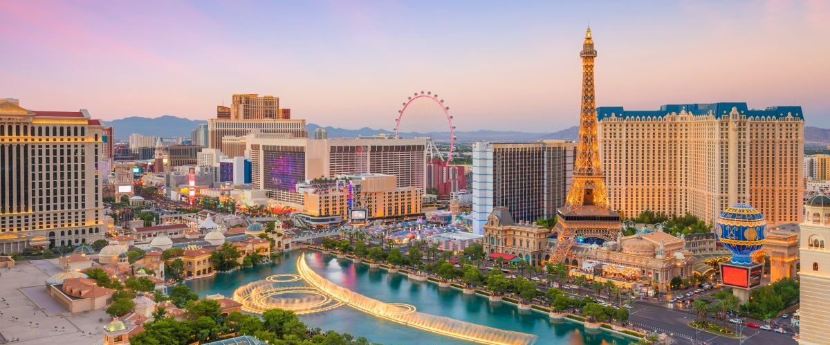 cityscape of Las Vegas from top view in Nevada, USA