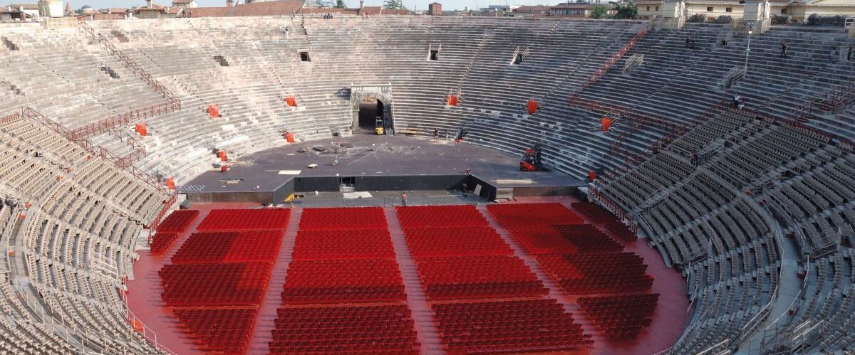 Verona Arena - stage under construction