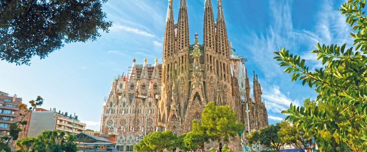 BARCELONA, SPAIN - DECEMBER 14: La Sagrada Familia - the impress