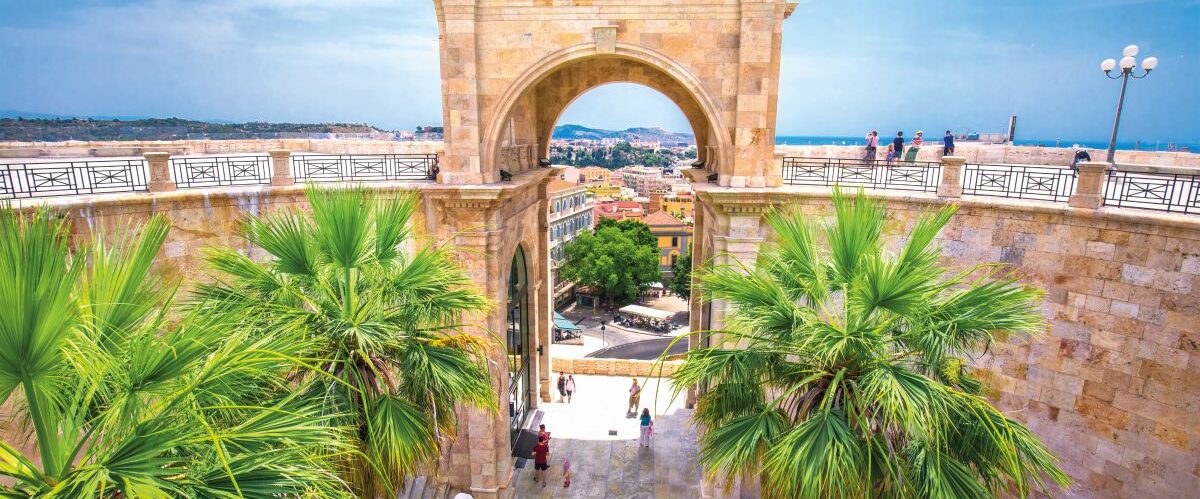 Bastione Saint Remy in Cagliari old town, Sardinia, Italy, Europ